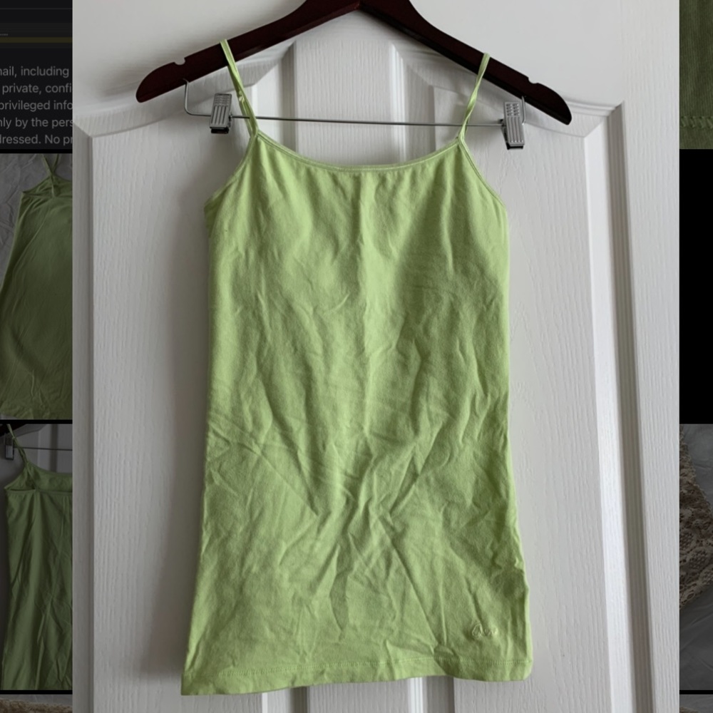Lime green Aeropostale cami with built in bra